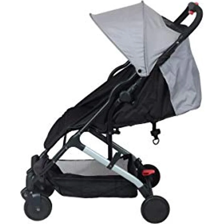 BAMBISOL - Kinderwagen Citadine YUKO² – Ultra kompakt zur Geburt – faltbar, mit einer Hand, Transporttasche (schwarz grau) – Bild 4