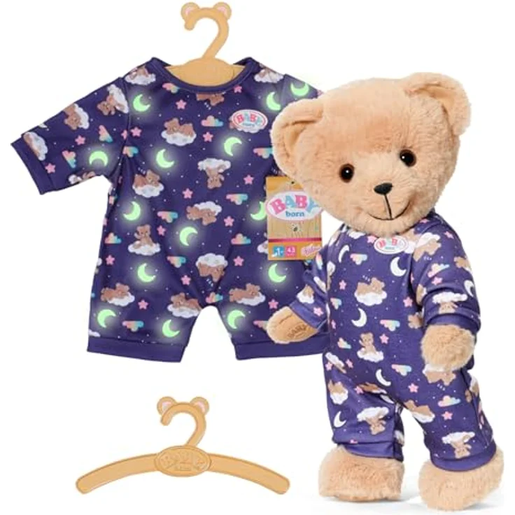 BABY Born Teddy Schlafanzug, leuchtet im Dunkeln, passend für 43 cm Puppen und Teddy, 836484 Zapf Creation – Bild 1