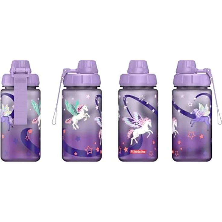 Step by Step Trinkflasche „Dreamy Pegasus“, lila, BPA-frei, 0,55 Liter, geeignet für heiße und kohlensäurehaltige Getränke, geruchs- und geschmacksneutral, für Schule und Kindergarten – Bild 3
