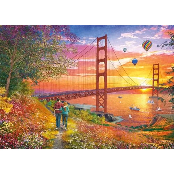 Schmidt Spiele 59773 Spaziergang zur Golden Gate Bridge, 2000 Teile Puzzle – Bild 4