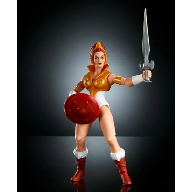 Masters of the Universe Origins Teela-Actionfigur, ca. 14 cm große MOTU-Heldin mit Zubehör und Mini-Comic, metallische Akzente, HYD27 – Bild 3