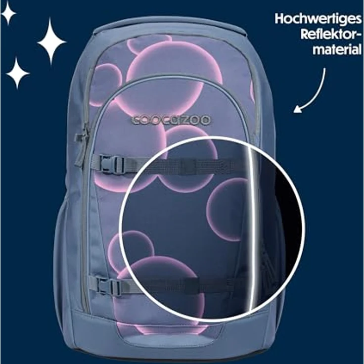 Coocazoo Schulrucksack Every „Swirl Whirl“, lila-rosa, ergonomisch, höhenverstellbar, mit Brustgurt & Hüftgurt, 30 Liter, ab der 3. Klasse – Bild 5