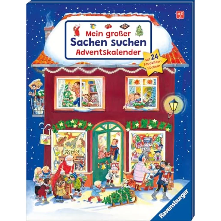 Ravensburger Spielzeug-Adventskalender Mein großer Sachen suchen Adventskalender, 24 Mini-Pappbilderbücher für Kinder ab 2 Jahren, Weihnachtsthemen und Lieblingsmotive – Bild 1