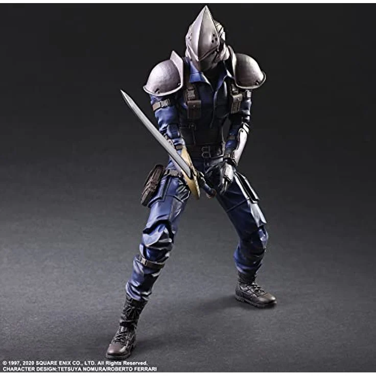 Square Enix FINAL FANTASY VII Remake - Roche - Play Arts Kai Figur, 27cm, detailreich mit austauschbarem Gesicht und Ständer – Bild 6