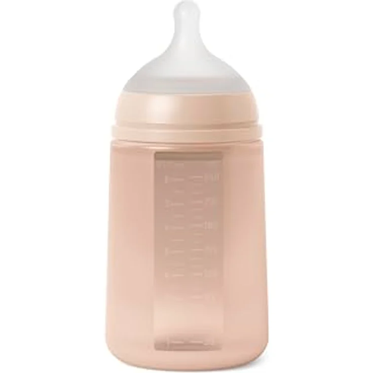 Suavinex Babyflasche mit Silikonflasche SX Pro, Anti-Colic Ventil, mittlere Durchflussmenge (M), Benzinfarben – Bild 2