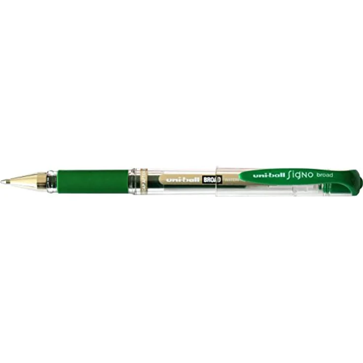 Uni-ball Signo Broad UM-153 W Flüssigtintenstift, 0,6 mm, grün, 12 Stück – Bild 2