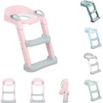 Kikkaboo Toilettenaufsatz Lea, Leiter, Toilettensitz, Griffe, Stufen verstellbar, Farbe:rosa