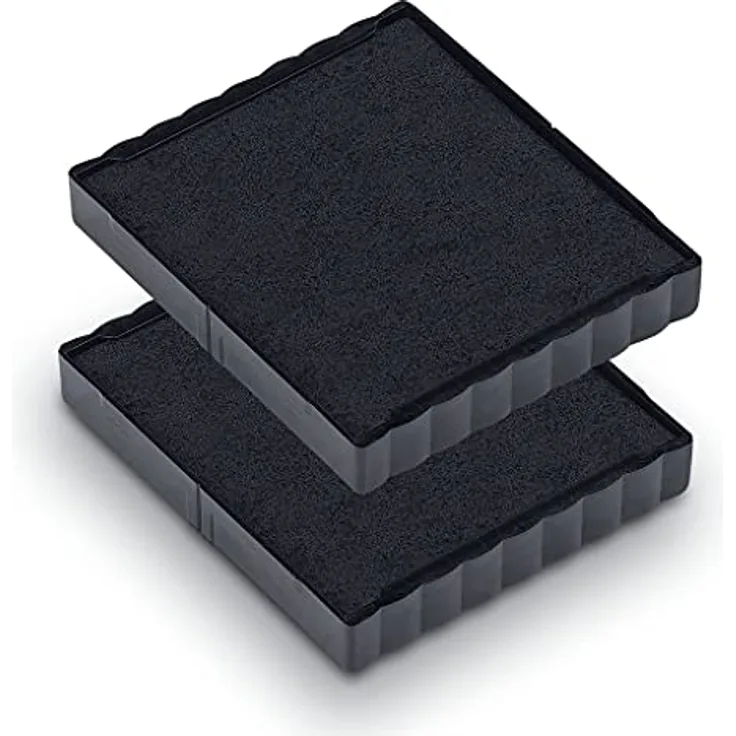 trodat Ersatzstempelkissen 6/4924, schwarz, 2er Pack für saubere Abdrucke 4,0 x 4,0 cm