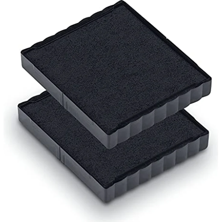 trodat Ersatzstempelkissen 6/4924, schwarz, 2er Pack für saubere Abdrucke 4,0 x 4,0 cm – Bild 1