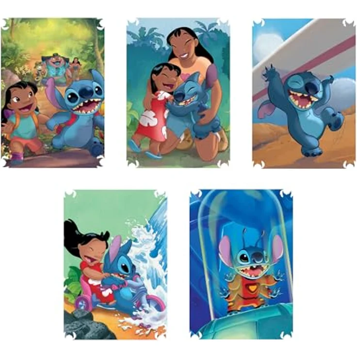 Panini Mein Super-Scrapbook-Album mit 3 Taschen und 45 Stickern, bunte Stitch-Kollektion, inkl. Postkarten und Lesezeichen – Bild 3