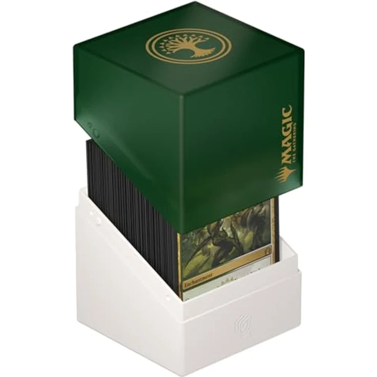Ultimate Guard Boulder 100+ Magic: The Gathering "Guild Summit" - Selesnya, Kartenbox für bis zu 100 doppelt gesleevete Karten, Soft-Touch-Oberfläche mit Gildenwappen – Bild 3