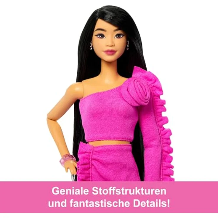 Barbie Anziehpuppe Barbie Deluxe Style - Rose, Glamouröse Kollektion mit hochwertigen Accessoires und auffälligen Stoffen – Bild 4