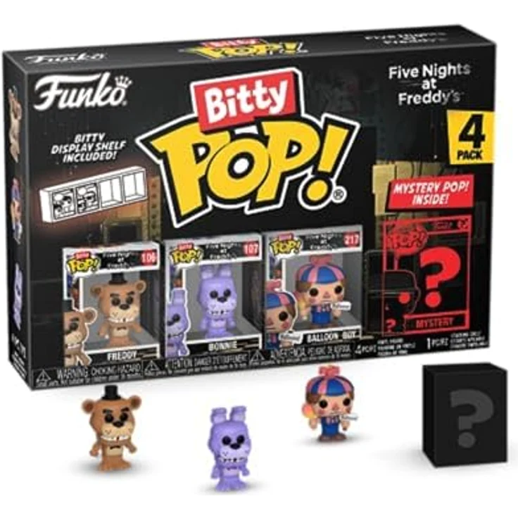 Funko Bitty Pop! Five Nights at Freddy's (FNAF) - Freddy 4PK - Sammlerstück - 0.9 Inch (2.2 cm) - Geschenkidee - Kuchenaufstecker – Bild 1