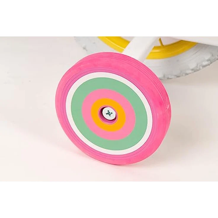 Toimsa Kinderfahrrad Peppa Pig 12 Zoll mit Stützrädern Korb Puppensitz 3-5 Jahre, Pink – Bild 3