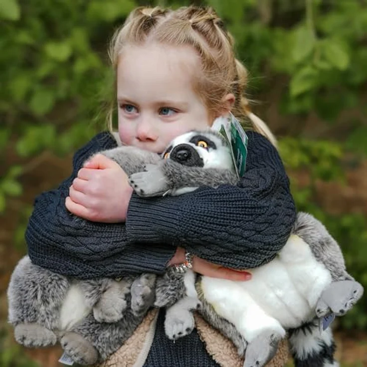 Freek Vonk x BRESSER Kuscheltier FREEK VONK x BRESSER Katta Baki, Kuschel-Katta mit recycelten Materialien, waschmaschinenfest bis 30°C, 30 cm (Schwanz: 35 cm) - Braun – Bild 5