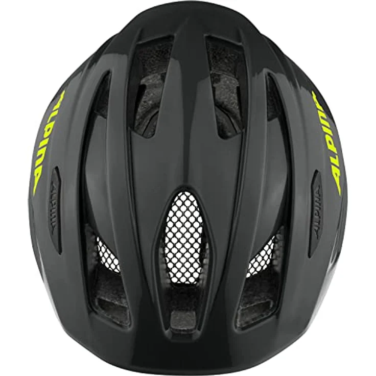 ALPINA PICO FLASH - Beleuchteter, Leichter & Bruchfester Fahrradhelm Mit Fliegennetz Für Kinder, black-neon gloss, 50-55 cm – Bild 2