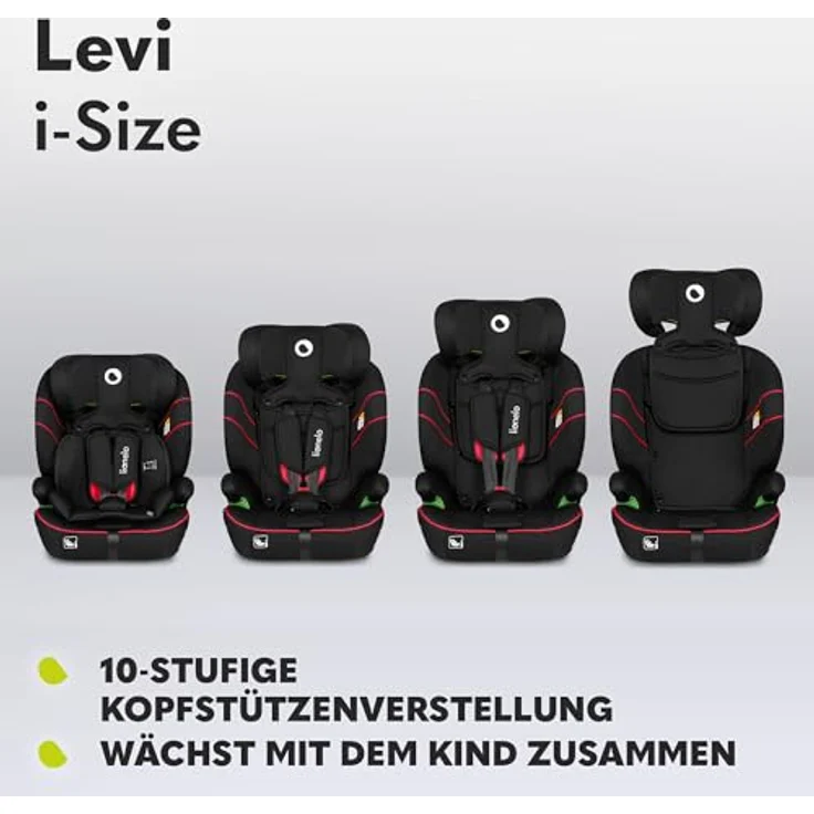 lionelo Autokindersitz LEVI I-SIZE, i-Size, universell passend, passt in alle Autos – Bild 8