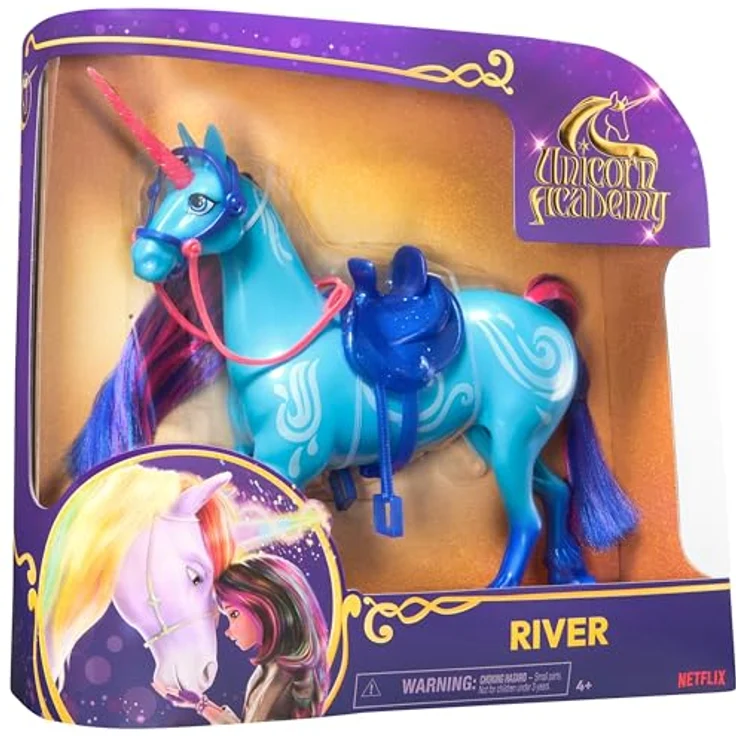Spin Master Unicorn Academy - Einhorn River, Sammelfigur mit glitterigem Horn und buntem Pferdeschweif, inspiriert von der Netflix-Serie – Bild 10