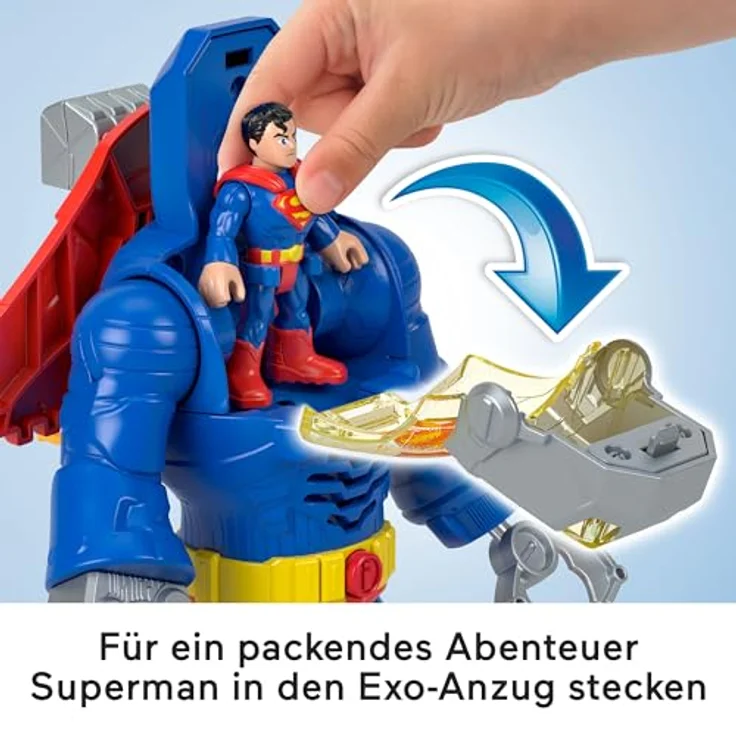 Mattel® Imaginext DC Super Friends Superman Insider im Exo-Anzug, Actionfigur mit Lichtern und Geräuschen – Bild 3