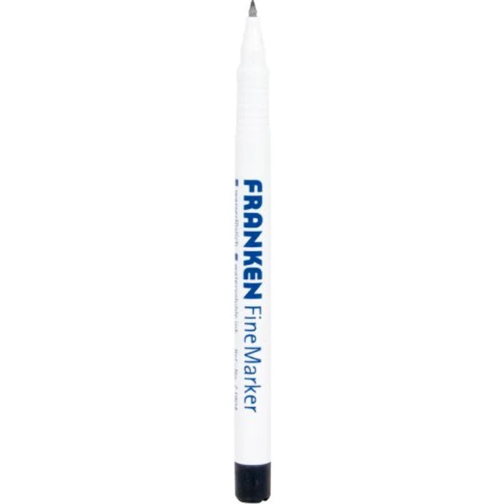 FRANKEN Whiteboard Marker Finemarker 0,7 mm, schwarze Pigmenttinte, geruchsneutral, 4 Stück in SB-Verpackung – Bild 2