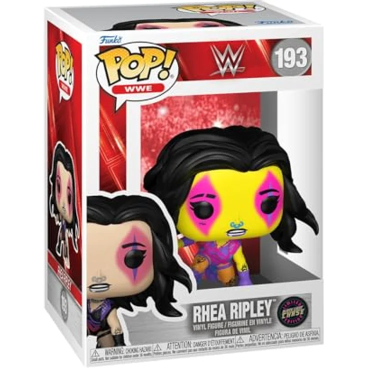 Funko POP! WWE: Wrestle Mania 40 - Rhea Ripley - Sammelbare Vinylfigur mit 1 in 6 Chance auf Rare Chase Variant (Black Light), Höhe 9,5 cm, Offizielles Merchandise – Bild 3