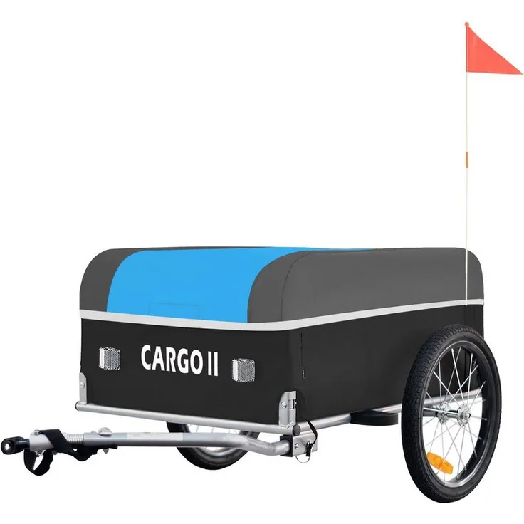 TIGGO VS Cargo II Fahrradlastenanhänger, Stabiler Transportanhänger mit 130 Liter Laderaum, Rot/Schwarz - Preisvergleich