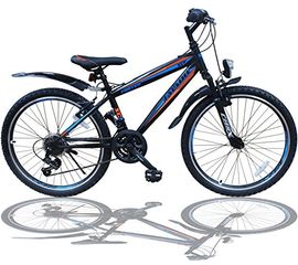 Talson Mountainbike 26 Zoll mit Gabelfederung & Beleuchtung, 21-Gang Faster BBO