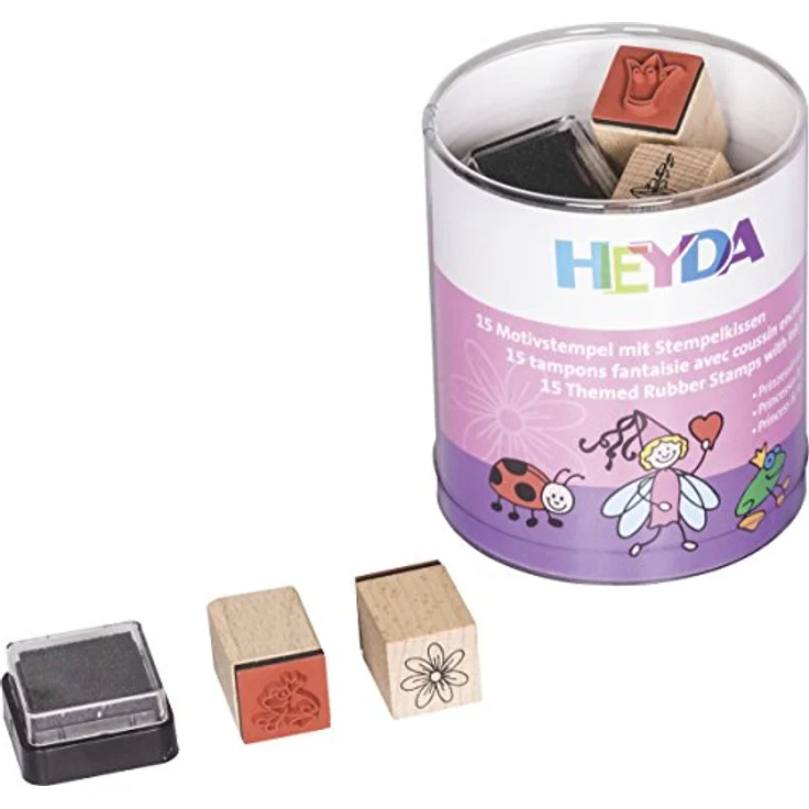 Heyda 204888487 Heyda 204888487 Stempel-Dose (Prinzessinnen & Feen) Motivgröße: ca. 1,5 x 1,5 cm – Bild 2