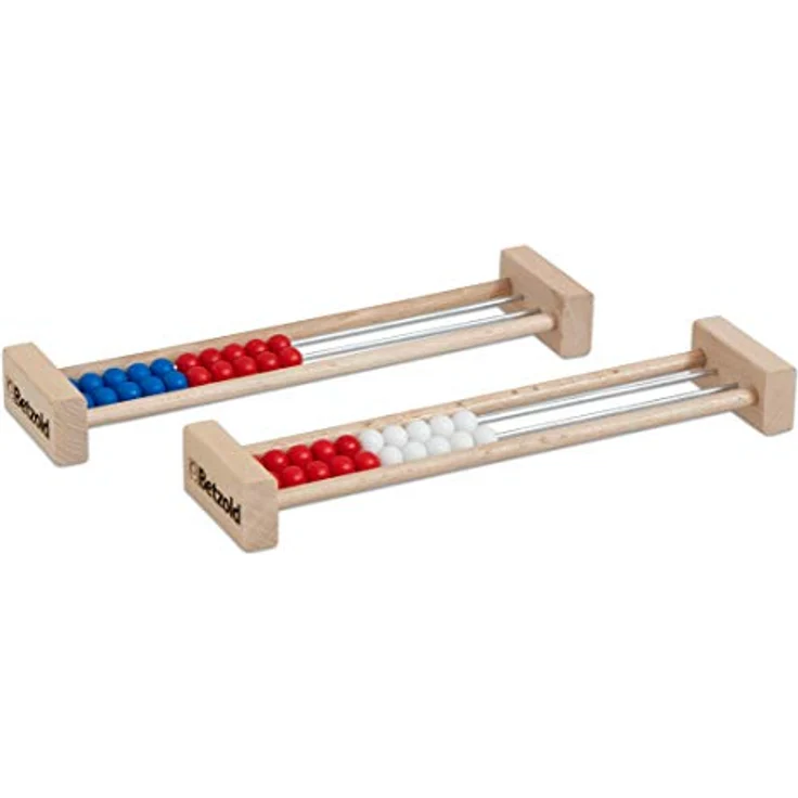 Betzold Rechenrahmen 20er Zahlenraum, Abakus mit 20 Perlen aus massiver Buche, kompakt und langlebig – Bild 2