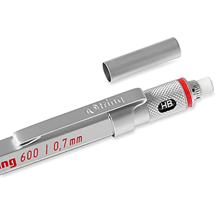 Rotring 600, Druckbleistift mit Vollmetallgehäuse, 0.70 mm, HB, sechskantschaft – Bild 3