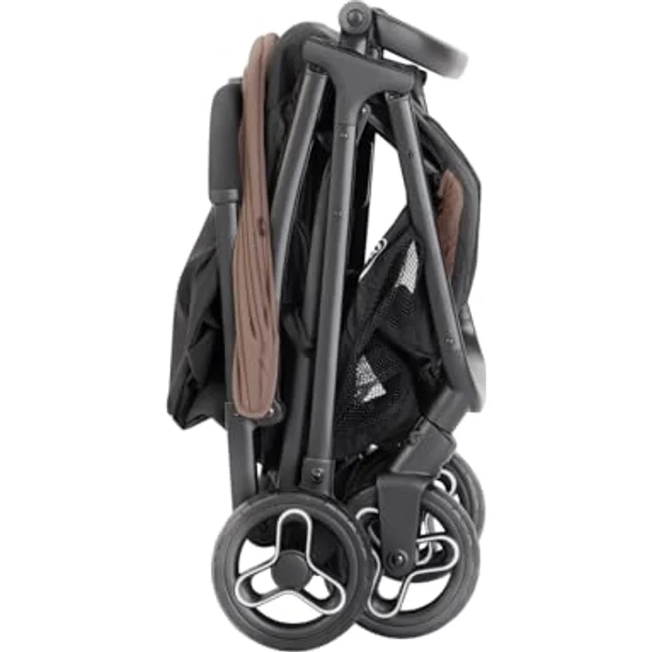 Graco Myavo™ Reisebuggy, ab Geburt bis 4 Jahre, leicht, schnell zusammenklappbar, freistehend zusammengeklappt, großer Staukorb, inkl. Regenverdeck, braun, Fossil – Bild 5