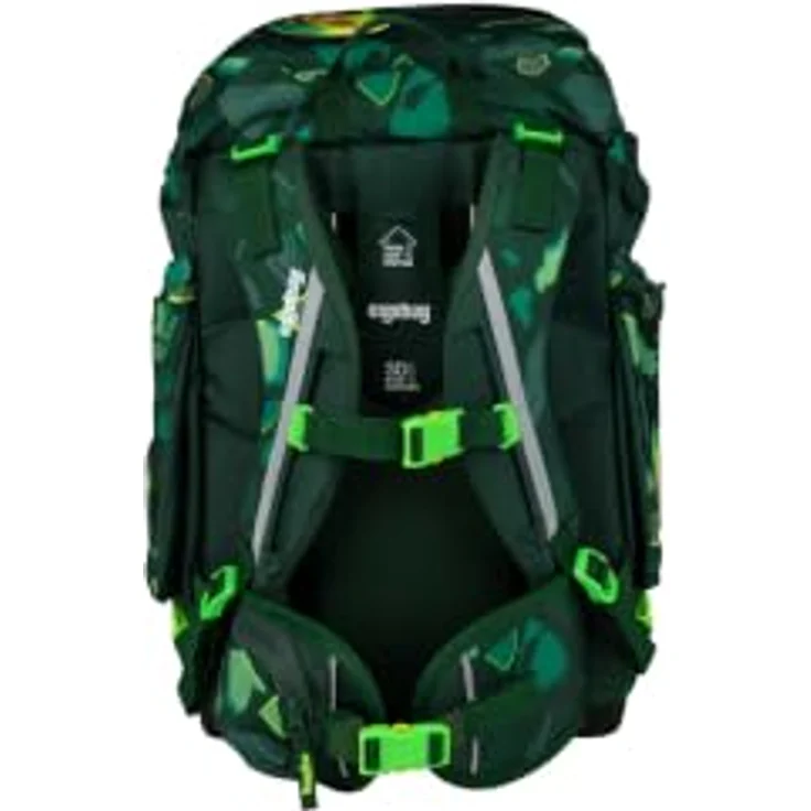 ergobag Maxi Schulranzen-Set DinosauriBär, 26 Liter Volumen, verstellbares Your-Size-System, wasserabweisend, inkl. Heftebox und Sportrucksack – Bild 4