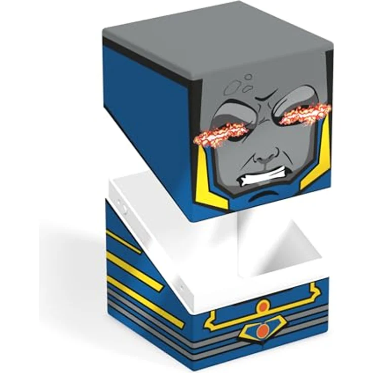 Ultimate Guard Squaroes Boulder 100+, Deckbox für bis zu 100 Double-Sleeve Trading Cards, robust, dunkelgrau mit Darkseid-Motiv, aus 78% nachwachsenden Rohstoffen – Bild 5