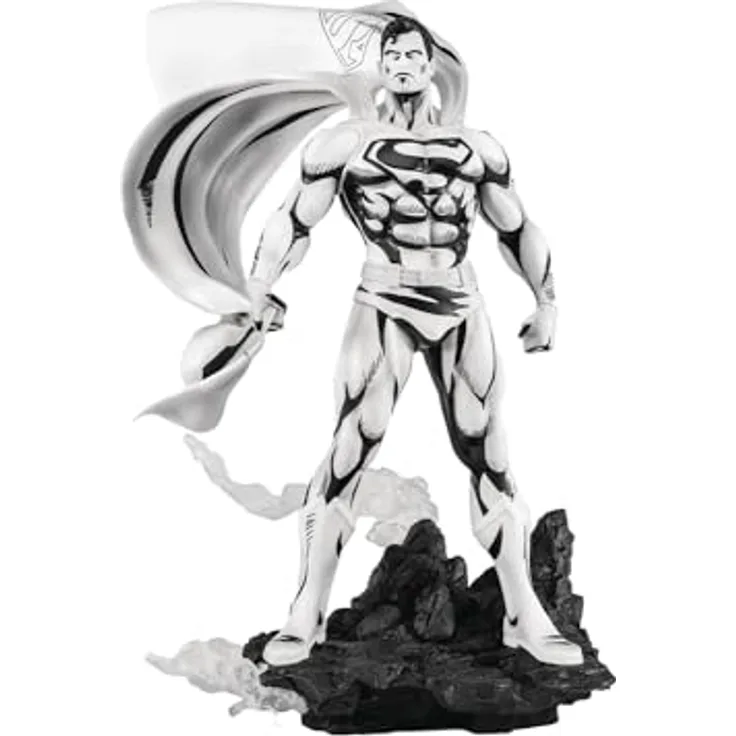 Pure Arts Batman PX PVC Statue 1/8 SDCC 2024, Superman Black & White Version, 30 cm mit ansprechender Base