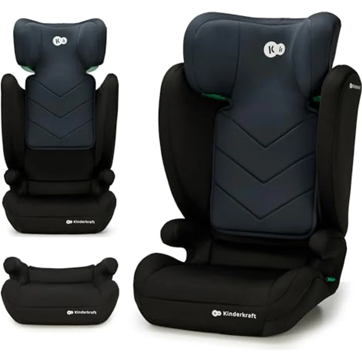 KinderKraft I-Spark, Kindersitz i-Size mit 2in1 Sitzerhöhung, für Kinder 100-150 cm, 10-stufige Höhenverstellung, H-Guard und SPS Sicherheitssystem – Bild 3
