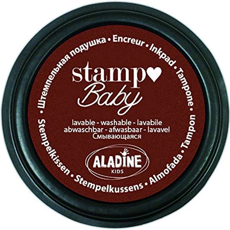 ALADINE 3003151 Stempelset Baby ECO Holzstempel für Kinder ab 18+ Monaten, Savanne, 13.5 x 13.5cm – Bild 3