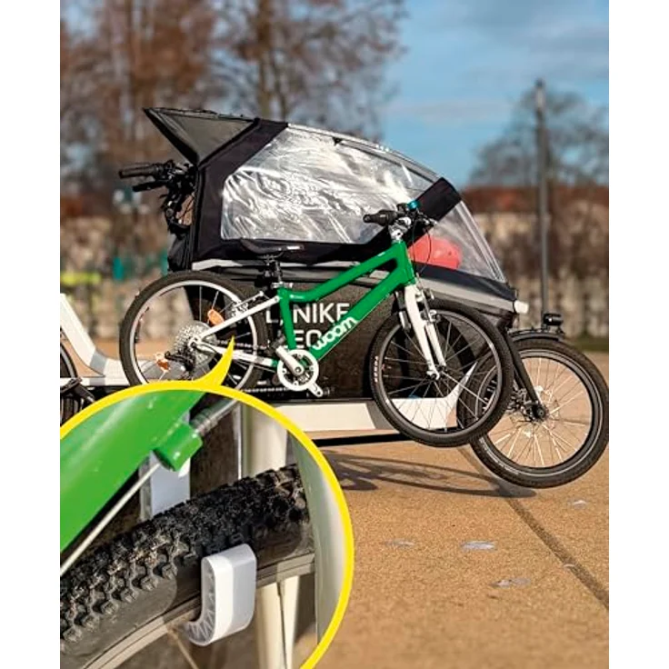 Frank Paperman Bike Holder M 2.0 – 2x Halterung für Kinderfahrrad & Laufrad am Lastenrad, robust und werkzeugfreie Montage für Kistenwandstärken bis 67 mm – Bild 1