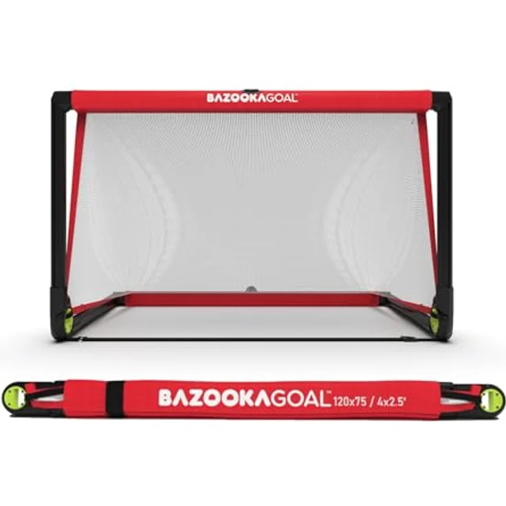 BazookaGoal Pop-Up Fußballtor, klappbares Mini-Fußballtor für Garten & Indoor, tragbar und wetterfest (1,20 x 0,75 m), ideal für Kinder & Erwachsene – Bild 1