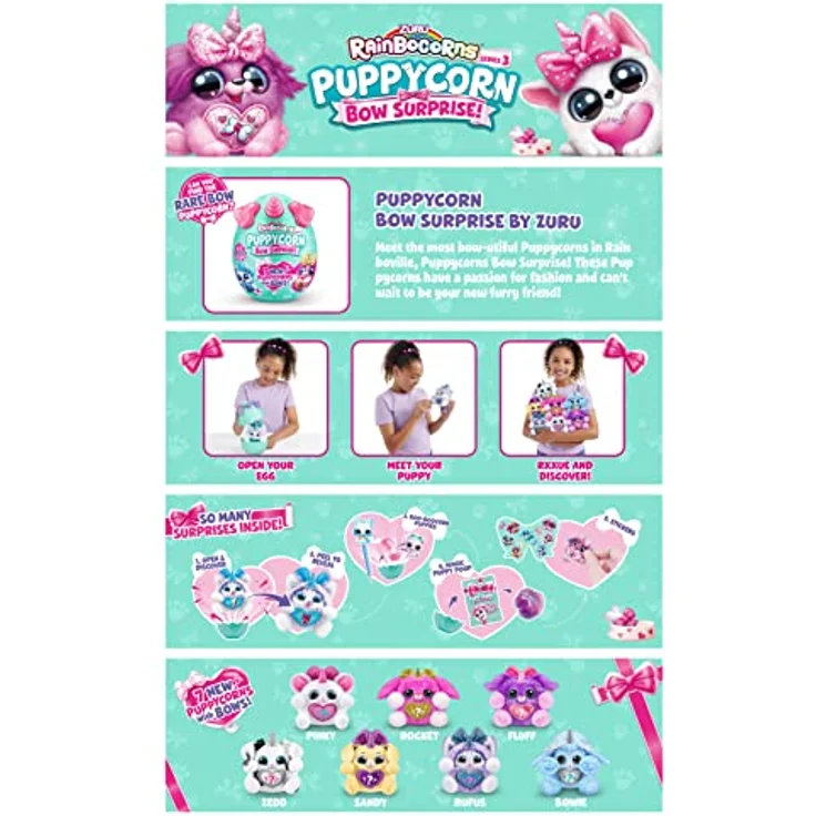 RainBoCorns Plüschfigur Rainbocorns, Puppycorn Bow Surprise, sortiert (verschiedene Charaktere) – Bild 15