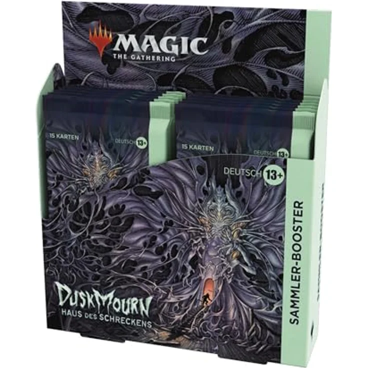 Magic The Gathering Duskmourn: Haus des Schreckens Sammler-Booster-Display (Deutsche Version) - Gruselige Karten mit alternativem Kartenrand und Foilkarten – Bild 1