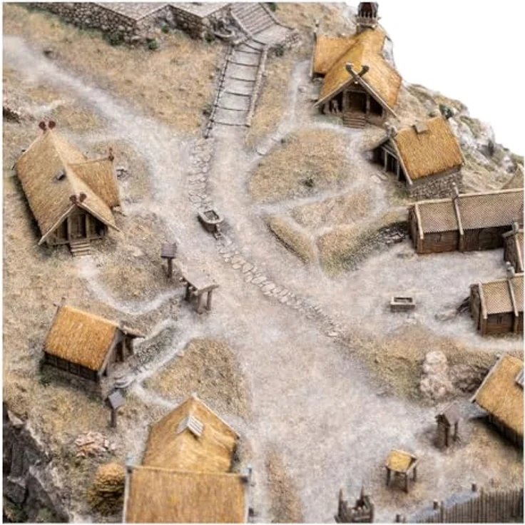 Weta Workshop Herr der Ringe Statue Edoras, Limited Edition 15 cm, detailreich mit Goldenen Saal und historischen Referenzen – Bild 3