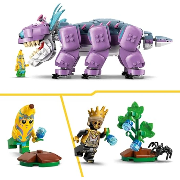 LEGO Fortnite Klombo Toy 77077, Dino Figur mit ORO und Island Peely Minifiguren, ab 10 Jahren, für Gamer und Spielzeugmonster-Fans – Bild 4