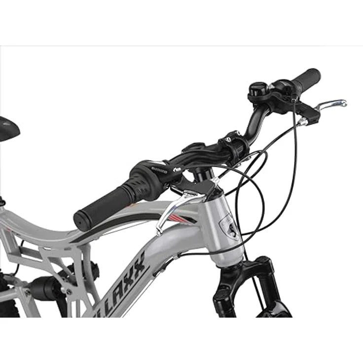 Chillaxx Bike Falcon Premium Mountainbike in 27,5 Zoll - Fahrrad für Jungen, Mädchen, Damen und Herren - Scheibenbremse- 21 Gang-Schaltung - Vollfederung (Grey-Disc-Bremse, 27,5 Zoll) – Bild 4