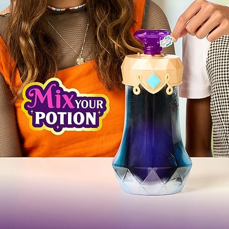 Magic Mixies Pixlings Puppe Marena im Meerjungfrauen-Look: Magische Enthüllung der wunderschönen, detailreichen 16,5 cm großen Pixlings-Puppe in einer Zaubertrank-Flasche – Bild 3