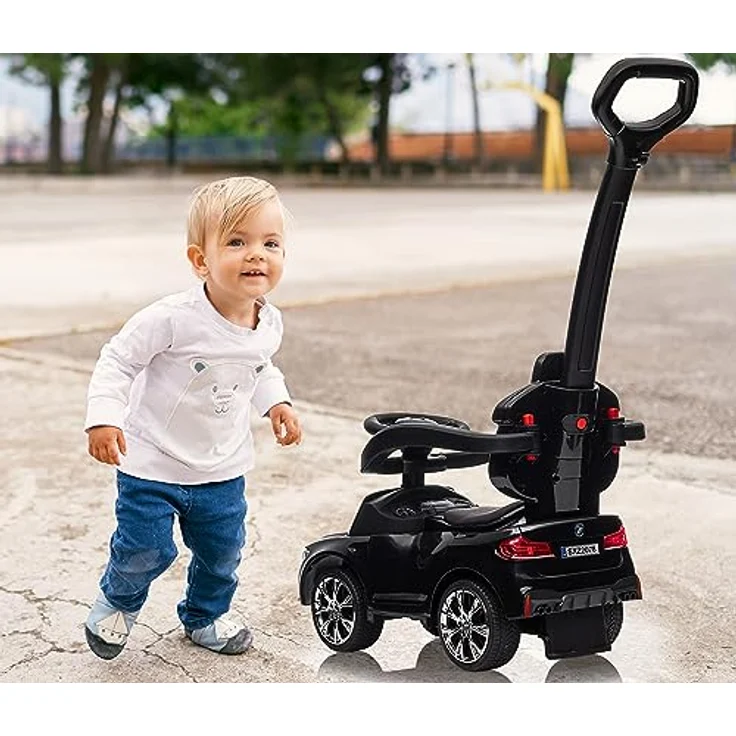 JAMARA 464002 Rutscher, schwarz - Offiziell lizenziert, Musik, Kippschutz, Kofferraum, LED Licht, Hupe, Motorsound, ab 12 Monate – Bild 2