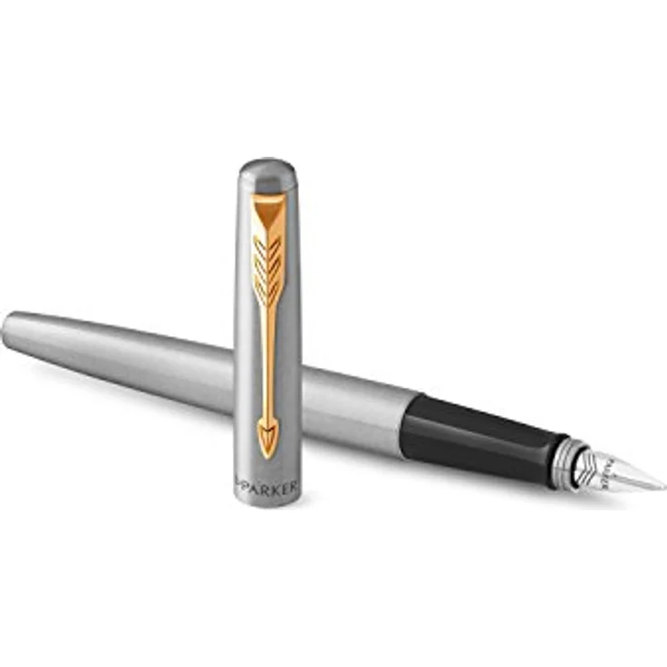 Parker Füllhalter Jotter Core, Edelstahl Gold - Chromzierteile Feder M Geschenkbox – Bild 3
