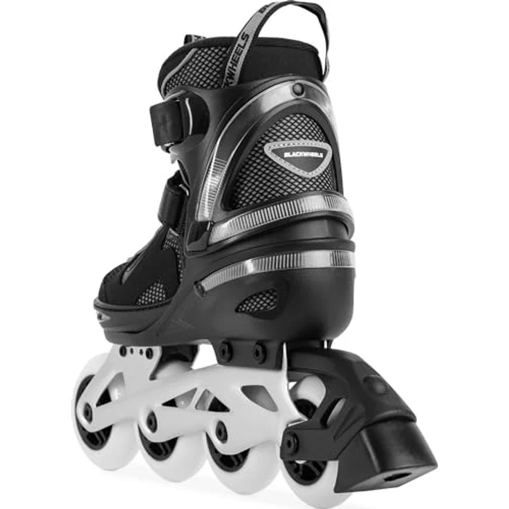 Blackwheels Flex Pro Inline Skates, atmungsaktiv für Jugendliche und Erwachsene, 80 mm Räder, Einlegesohle 35-38, Schwarz – Bild 3