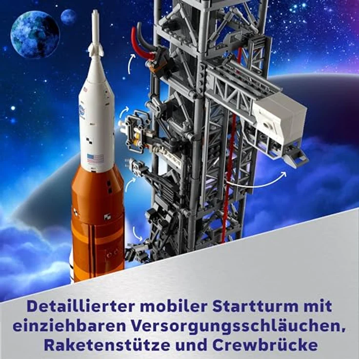 LEGO Icons NASA Artemis Startrampe, Bauset für Erwachsene, mit Orion-Raumkapsel und Startrampe, exklusiv bei Amazon 10341 – Bild 3