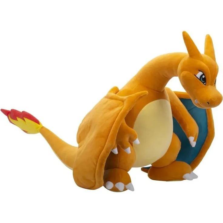 Jazwares Plüschfigur Pokémon Glurak Plüsch 60cm Kuscheltier, weiches und kuscheliges Pokémon Kuscheltier