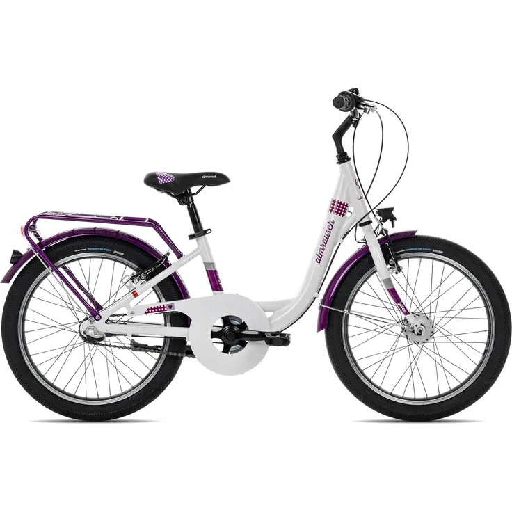 Almrausch Kinderfahrrad Glück 3 20 Nexus, 3 Gang Shimano Nexus 3 Rücktritt Schaltwerk, Kinderfahrrad Tiefeinstieg 20 Zoll weiß
